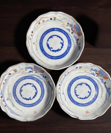 771『印判 星の図 皿』　/骨董品 古美術 古道具 アンティーク 古玩 771『印判 星の図 皿』 /骨董品 古美術 古道具 アンティーク