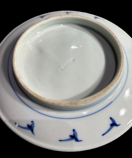 染付 六寸皿 松 丸皿 平皿 飾り皿 取り皿 和食器 骨董品