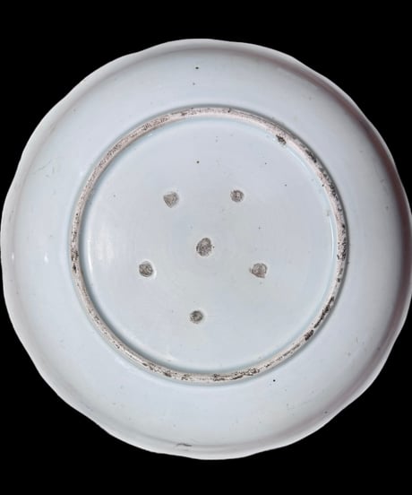 古伊万里 山水風景図 装飾皿 染付 明治 丸皿 盛り皿 飾り皿 古伊万里 古美術 和食器 骨董品 アンティーク