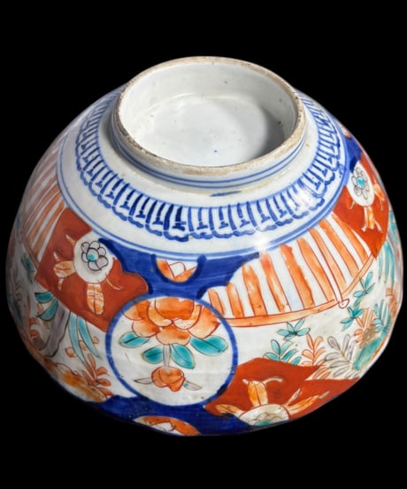 【現品限り!!】伊万里 大鉢 [草花文] 赤絵 色絵 大皿 丸皿 鉢 盛り皿 飾り皿 古伊万里 古美術 和食器 骨董品 アンティーク