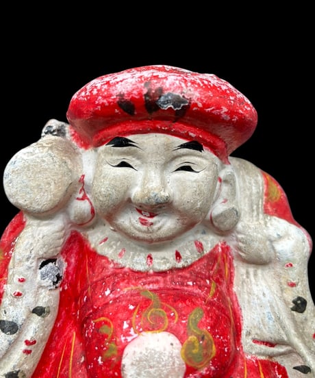大黒天 土人形 七福神 大黒様 縁起物 開運 縁起物 仏像 古美術 仏教美術 インテリア 置物 オブジェ 骨董品 アンティーク