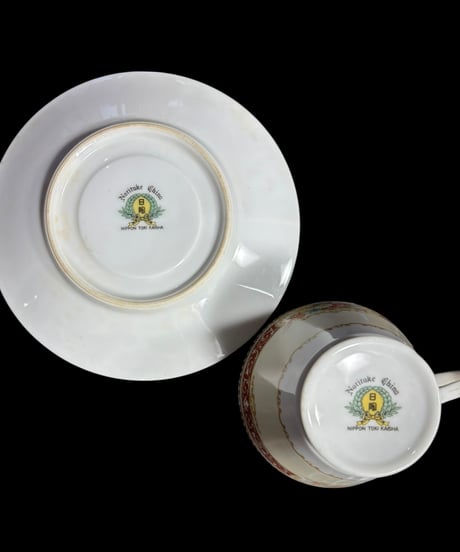 【3客揃】オールドノリタケ 日本陶器会社 カップ&ソーサー ノリタケ 花柄 マグカップ 紅茶 コーヒー カップ 器 昭和 レトロ 骨董品 アンティーク