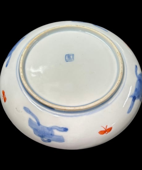 伊万里 金彩 赤絵 [龍草花文] 色絵 平皿 丸皿 取り皿 飾り皿 和食器 昭和 古伊万里 陶器 骨董品