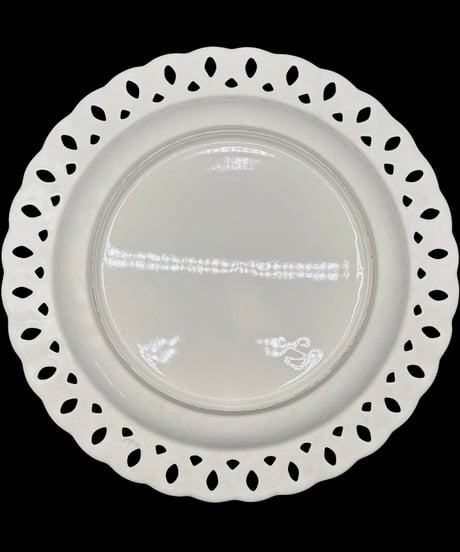 ROYAL MARUISHI WARE ディナープレート 四季の花 大皿 プレート 透かし彫り 飾皿 陶器 ヴィンテージ アンティーク