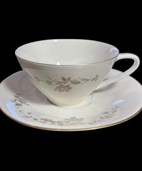 【5客揃】 日本陶器会社 RC カップ&ソーサー 花柄 マグカップ 紅茶 コーヒー カップ 茶器 昭和 レトロ アンティーク