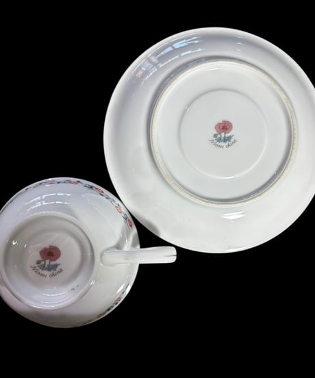【5客揃】 Nissei China カップ&ソーサー 花柄 ニッセイ マグカップ 紅茶 コーヒー カップ 茶器 昭和 レトロ アンティーク