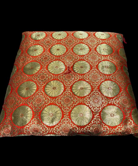 座布団 金襴 レピア 赤 寺座布団 お盆 お彼岸 法事 仏壇 クッション インテリア 骨董品 アンティーク
