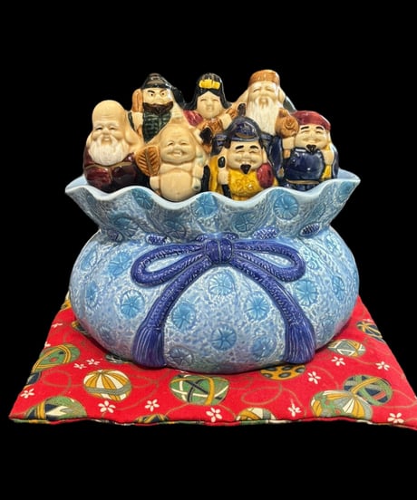 七福神 貯金箱 大黒 恵比寿 布袋 弁財天 毘沙門天 福禄寿 縁起物 開運 インテリア オブジェ 昭和 レトロ 陶器 骨董品 アンティーク