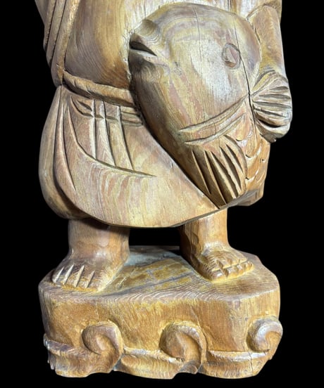 木彫り 大黒天 七福神 木製 大黒様 開運 縁起物 彫刻 仏像 古美術 インテリア 置物 オブジェ 骨董品 アンティーク