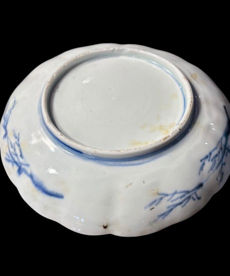 明治時代 古伊万里 金彩 赤絵 鯉草花文図 大皿 取り皿 飾り皿 和食器 陶器 骨董品 アンティーク