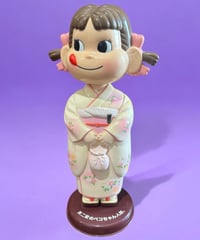 【レア品】ペコちゃん 不二家 首振り人形 着物 インテリア コレクション 置物 オブジェ 非売品 骨董品 アンティーク