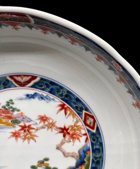 趣味のうつわ 有田焼 丸喜窯 大鉢 色絵 鉢 取り皿 飾り皿 和食器 陶器 骨董品 アンティーク