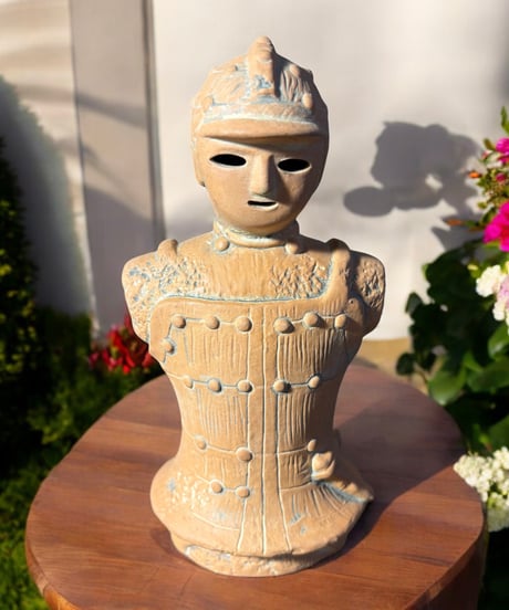 埴輪 短甲の武人 置物 土偶 古墳 飾物 縁起物 美術品 工芸品 インテリア 骨董品 アンティーク