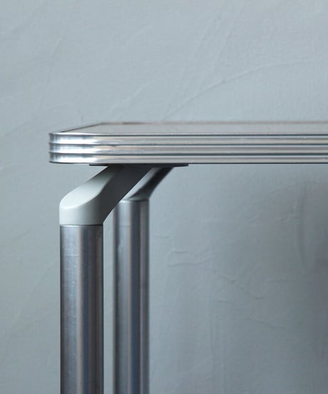 アルミニウムテーブル インテリア 家具 ALUMINUM EDGE TABLE /TEAK(SQUARE)