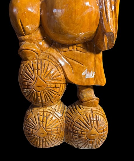 木彫り 大黒天 七福神 木製 大黒様 開運 縁起物 彫刻 仏像 古美術 インテリア 置物 オブジェ 骨董品 アンティーク