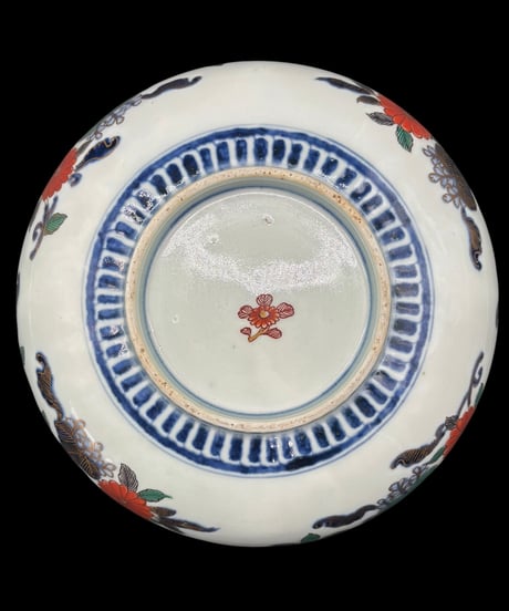 古伊万里 金彩 大鉢 鳳凰人物草花文図 色絵 盛り鉢 取り皿 飾り皿 陶器 伊万里 時代物 骨董品 アンティーク