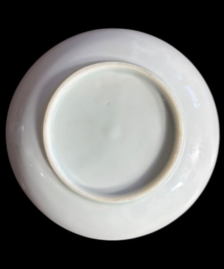 色絵 [梅 風景] 丸皿 小皿 取り皿 盛り皿 飾り皿 和食器 骨董品 アンティーク