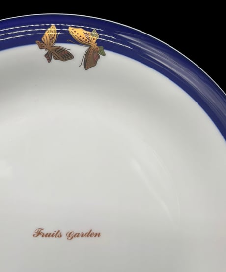 YUTAKA Noritake フルーツガーデン プレート 蝶 ノリタケ 丸皿 飾皿 昭和 レトロ アンティーク