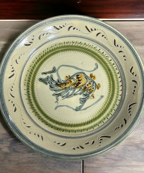 古美術 深皿 海老 飛び鉋 取り皿 盛り皿 飾り皿 和食器 骨董品