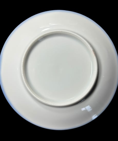 【5客セット】染付 丸皿 芙蓉 草花鳥絵 平皿 取り皿 盛り皿 飾り皿 和食器 骨董品 アンティーク