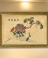 ★アンティーク　乾隆年製 花鳥文中国花器　詩文款　唐物　花瓶　花器　壺 壺 [鳥 紋 花柄] 乾隆年製 中国美術 フラワーベース 花瓶 花入れ 花器