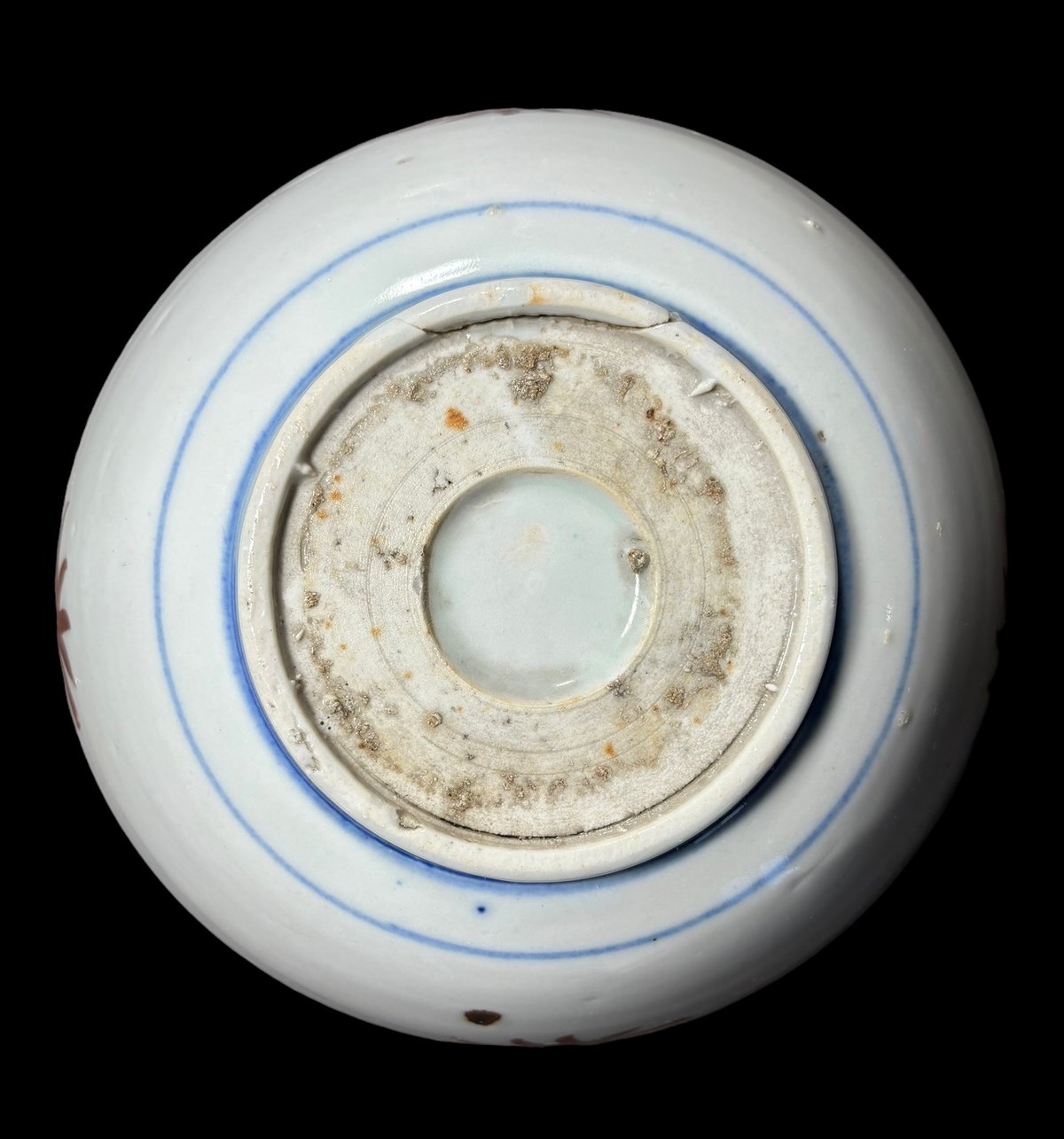 古伊万里　古九谷手　赤絵鳳凰図鉢　丼ぶり　円松竹梅　窓絵構図　余白の美 古伊万里 古九谷手 赤絵鳳凰図鉢 丼ぶり 円松竹梅 窓絵構図 余白