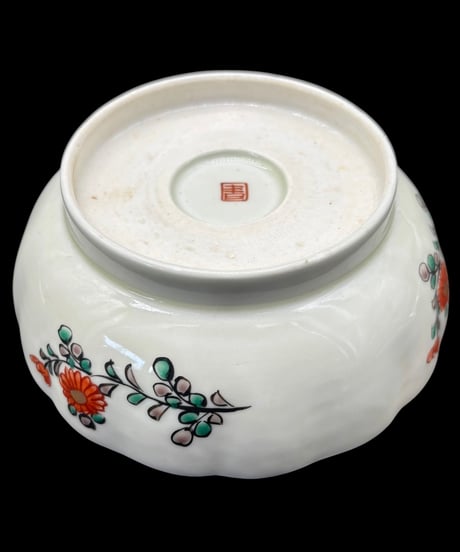 【6客セット】 古伊万里 なます皿 金彩 松竹梅 山水風景図 色絵 膾皿 和食器 時代物 陶器 骨董品 アンティーク