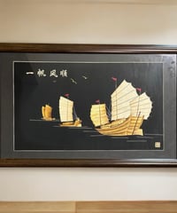 中国美術 水墨画【紅梅】額装 壁掛 絵画 中国美術 水墨画【紅梅】額装 壁掛 額 絵画 梅 色絵 民国 古美術