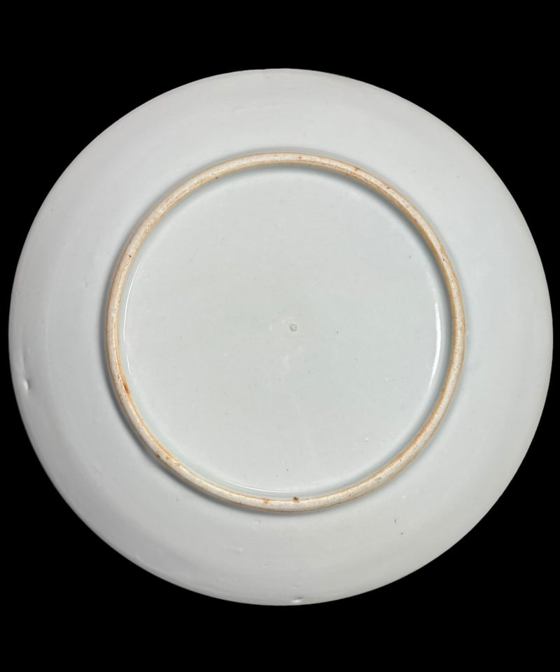 古伊万里 色絵 赤槍 唐子 皿/20.5cm 茶道具 骨董 7312 伊万里 色絵金彩 赤絵 錦手 菊 唐花菱 蔓花菱 柘榴 格子 平皿 中