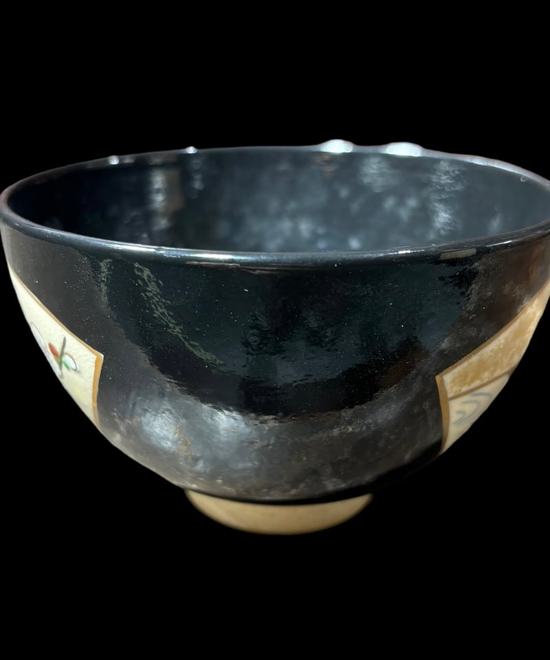 橋本紫雲 作 茶碗 [梅 柳橋図絵] 茶道具 茶器 煎茶道具 和食器