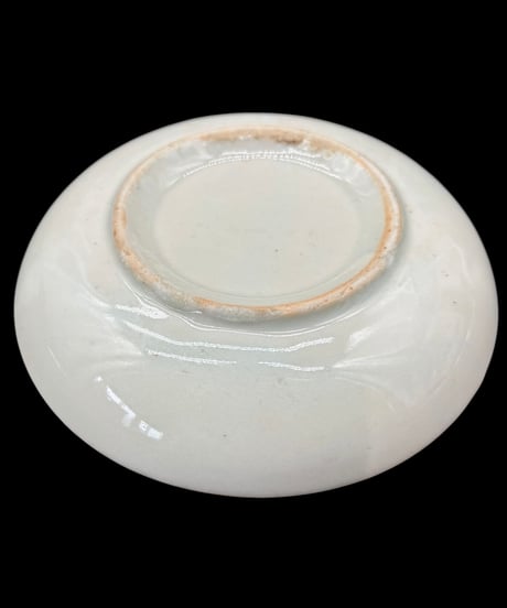 【3客セット】 古伊万里 印判皿 笹文図 染付 小皿 丸皿 平皿 和食器 時代物 骨董品 アンティーク