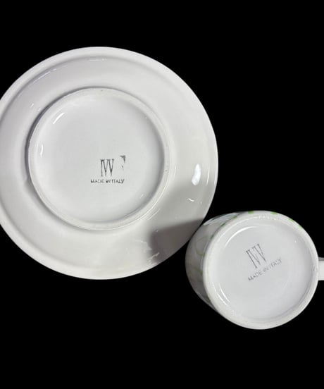 【6客揃】イタリア製 カップ&ソーサー エスプレッソ マグカップ 紅茶 コーヒー カップ 器 茶器 昭和 レトロ アンティーク