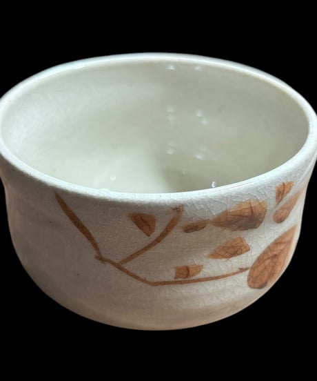 【3客セット】湯呑み 落ち葉 葉 コップ 贈呈品 茶器 器 茶碗 抹茶碗 食器 レトロ 骨董品 アンティーク