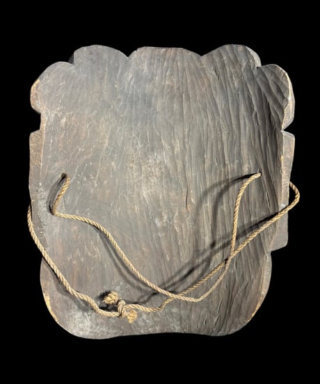 竃神 木彫面 彫刻 鬼面 天狗 飾面 縁起物 古美術 時代物 インテリア 骨董品 アンティーク