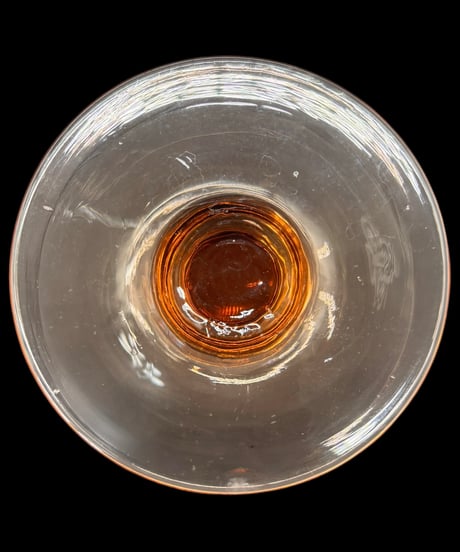 【2個セット】 純喫茶 クローバー レトログラス 琥珀色 デザートグラス ガラス サンデー アイス クリスタル 食器 レトロ アンティーク