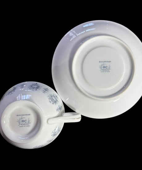 【5客揃】 BLUE CHIP STAMP RC カップ&ソーサー 日本陶器会社 花柄 マグカップ 花柄 紅茶 コーヒー カップ 茶器 昭和 レトロ アンティーク