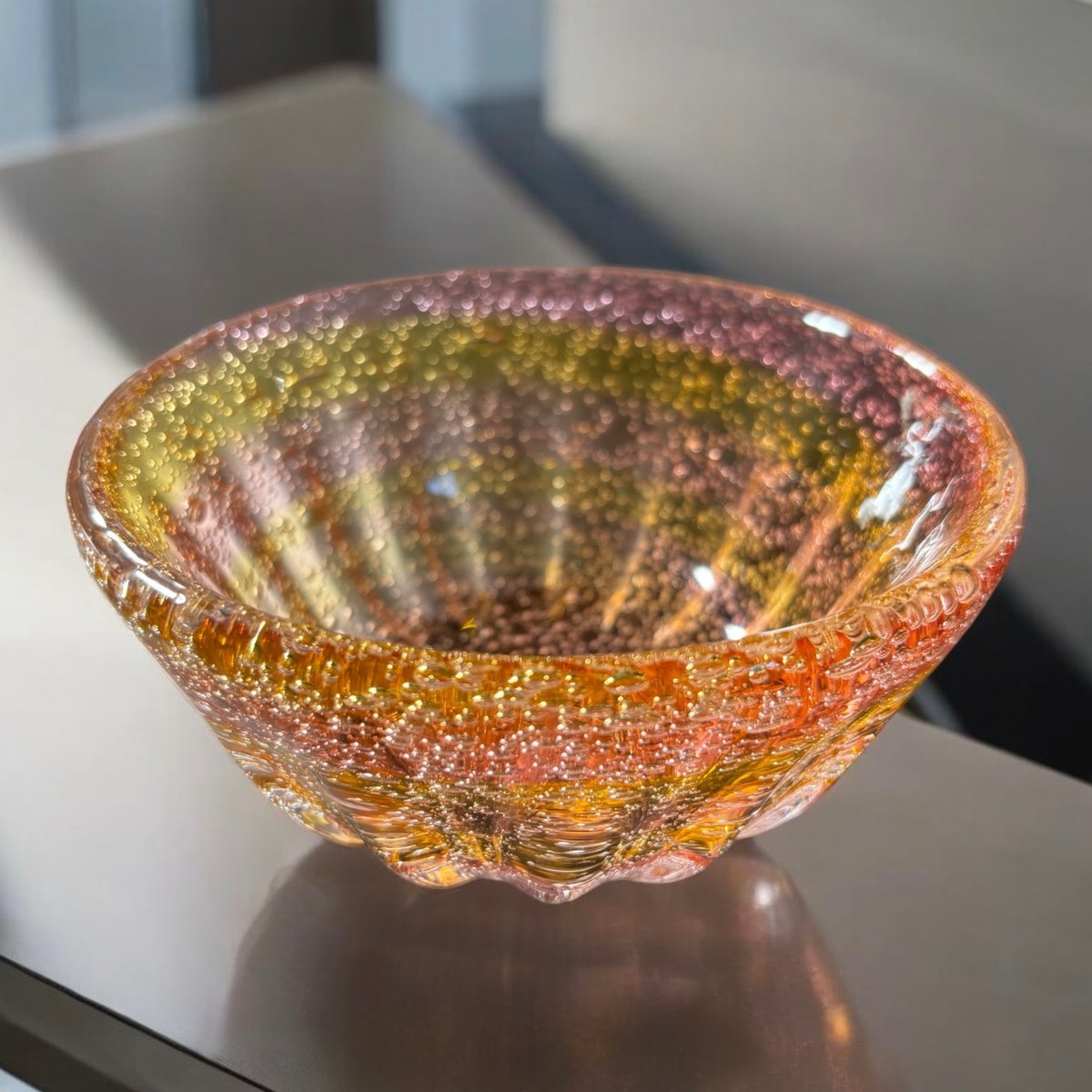 新品未使用　琉球ガラス　手作り　あわあわ　泡ガラス　吹きガラス　小鉢 新品未使用 琉球ガラス 手作り あわあわ 泡ガラス 吹きガラス 小鉢