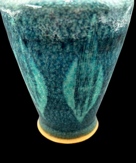 時代物 花瓶 緑釉 一輪挿し 壺 フラワーベース 花入れ 丸壺 花器 陶器 古美術 骨董品 アンティーク