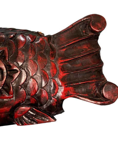木製 魚板 木魚 お寺 法具 かいぱん 自在鉤 縁起物 江戸 明治 アンティーク 彫刻 置物 オブジェ 装飾品 骨董品