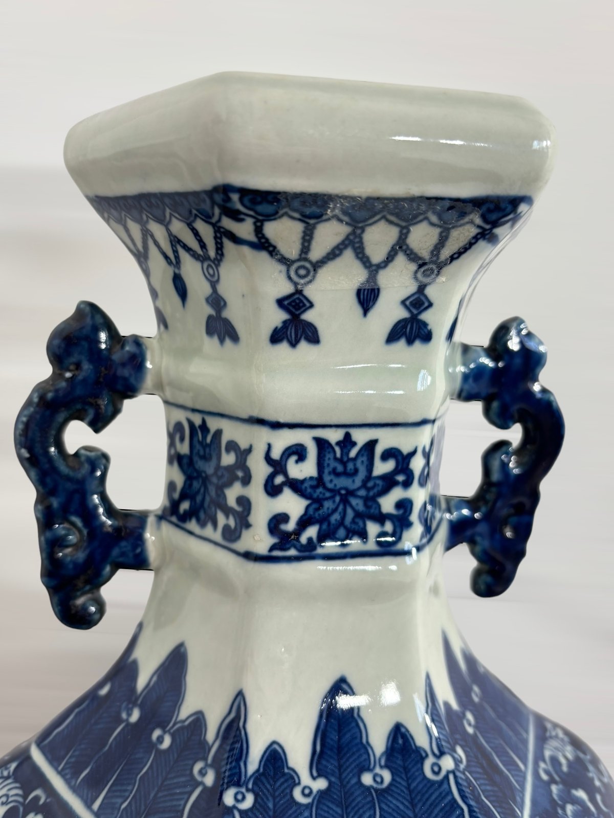 花瓶 取手付き 陶器 中国雑貨 花器 壺 骨董品