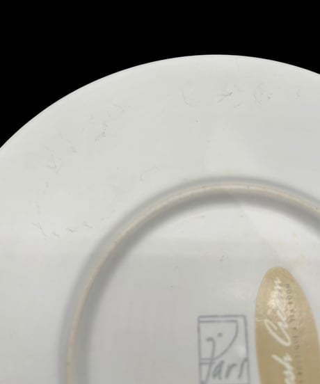 【2枚セット】 フランス Jars Vuelta ジャス ディナープレート ブラックパール 大皿 プレート 取り皿 盛り皿 飾り皿 陶器 アンティーク