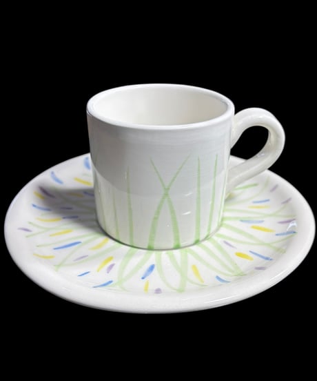 【6客揃】イタリア製 カップ&ソーサー エスプレッソ マグカップ 紅茶 コーヒー カップ 器 茶器 昭和 レトロ アンティーク