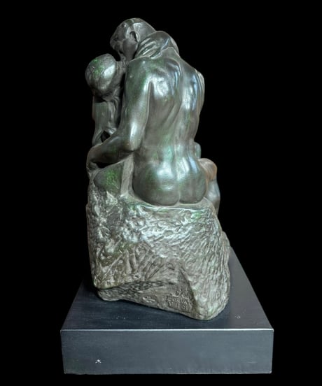 オーギュストロダン [接吻] ブロンズ像 置物 大理石台 西洋美術 彫刻 アート 刻印あり ロダン オブジェ コレクション 骨董品 アンティーク