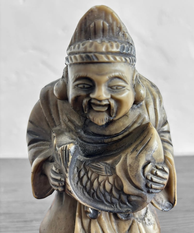 七福神 恵比寿様 置物 商売繁盛 銅製 骨董品 | HORIDASHI市