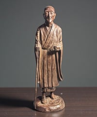 金工師 照雲作 銅製良寛像 作家物 仏像 インテリア 置物 オブジェ 骨董品 時代物 アンティーク