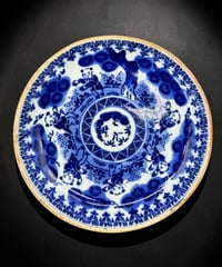 古伊万里 染付 唐子松竹梅文図 丸皿 平皿 取り皿 盛り皿 飾り皿 和食器 時代物 骨董品 アンティーク