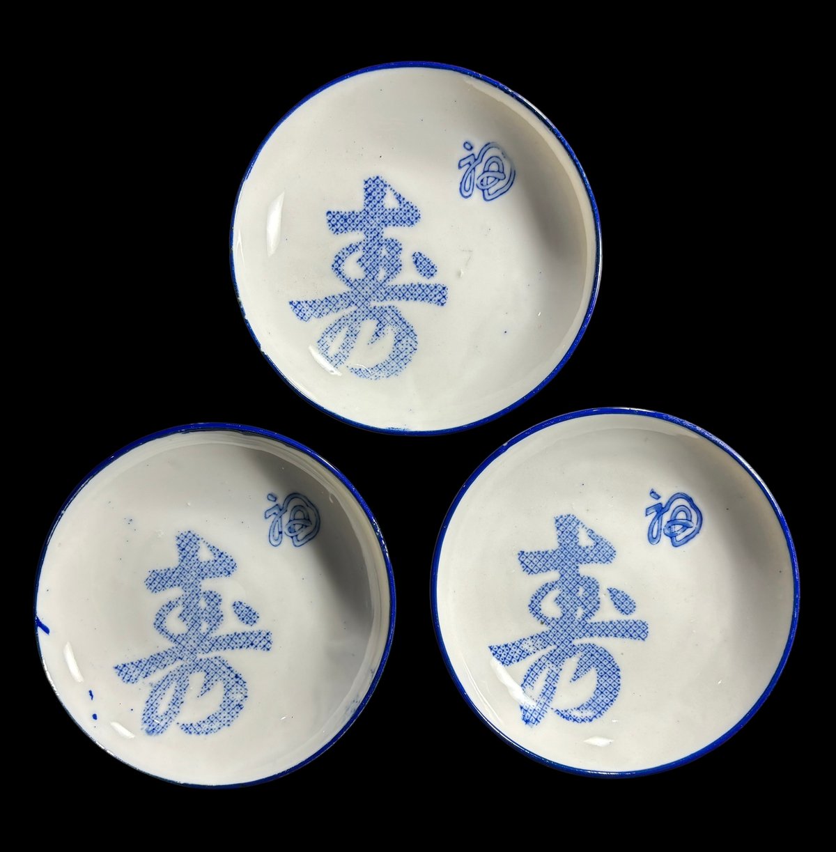 藤太郎窯☆染付花弁③セット☆大皿盛皿☆小皿☆取皿☆豆皿