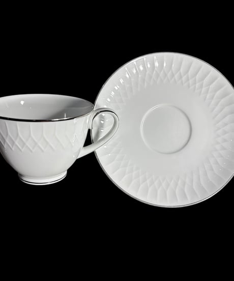 【3客揃】Noritake 7160 カップ&ソーサー ホワイト ノリタケ 日本陶器会社 マグカップ 紅茶 コーヒー カップ 茶器 昭和 レトロ アンティーク