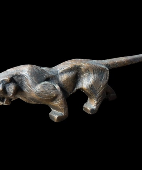 虎 置物 トラ 低姿勢 干支 寅 タイガー 風水 陶器 工芸品 プランター レトロ インテリア