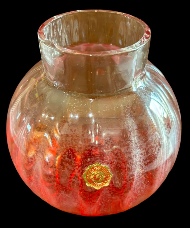 NAGOYA CRANE CIRCLE クリスタルガラス 花瓶 レッド NAGOYA CRANE CIRCLE クリスタルガラス 花瓶 レッド